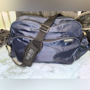 This is a navy  Hopkins Original Home Health Shoulder Bag